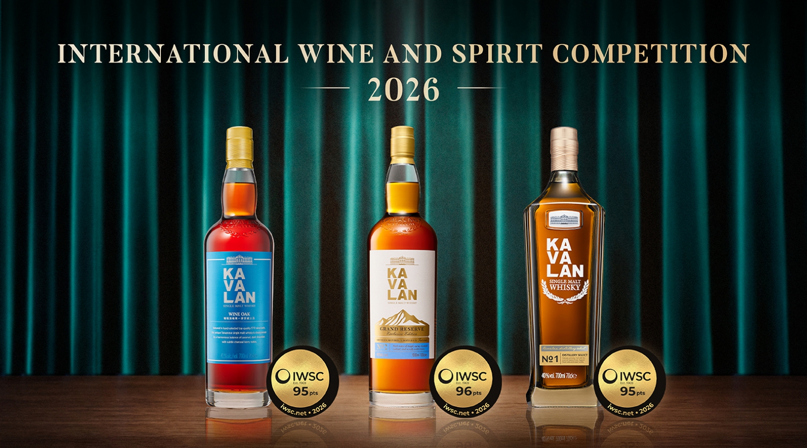 Kavalan Wins Three Gold Medals in IWSC 2026_Awards News_Press